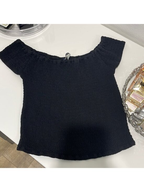Tops - Brandy Melville smocked off the shoulder top